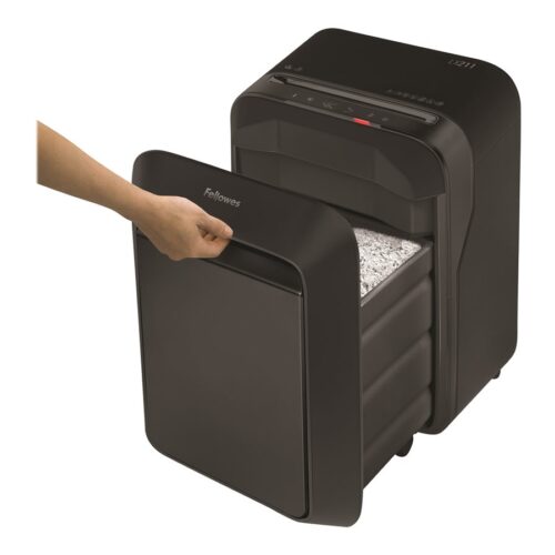 FELLOWES DESTRUCTEUR MICROSHRED LX211 NOIR COUPE MICROPARTICULES 230V EU/UK