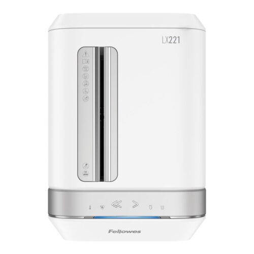 FELLOWES DESTRUCTEUR MICROSHRED LX221 BLANC COUPE MICROPARTICULES 230V EU/UK