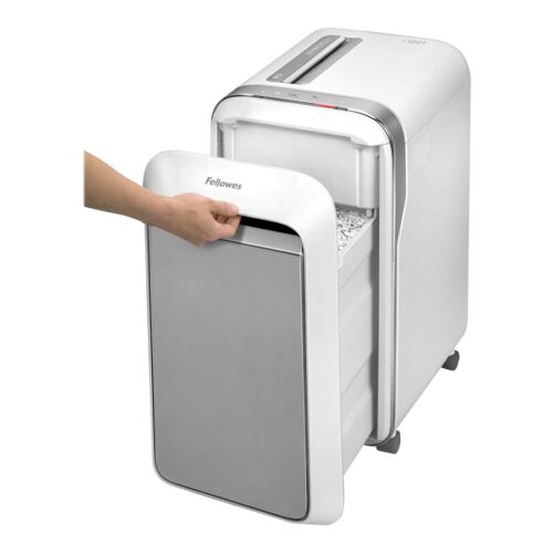 FELLOWES DESTRUCTEUR MICROSHRED LX221 BLANC COUPE MICROPARTICULES 230V EU/UK