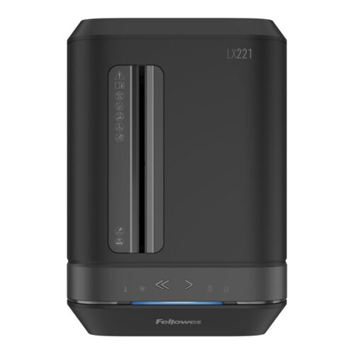 FELLOWES DESTRUCTEUR MICROSHRED LX221 NOIR COUPE MICROPARTICULES 230V EU/UK