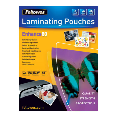 FELLOWES IL LAMINATING POUCH 80MIC A5 100PK