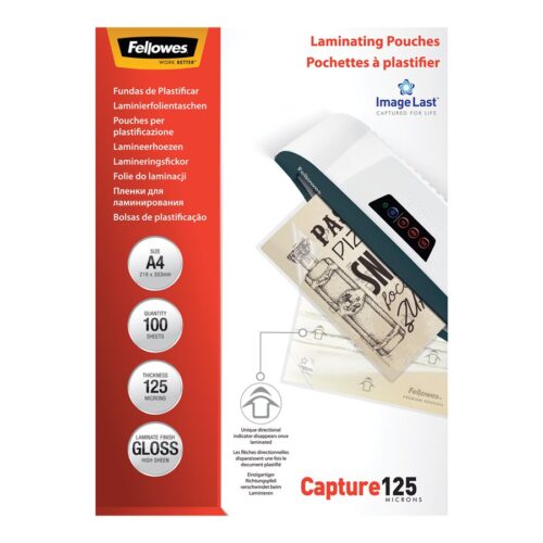 FELLOWES IL POCHETTES A4 125 MICRONS X 100