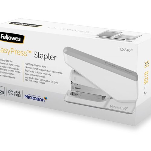 FELLOWES LX840 Half Strip Stapler White