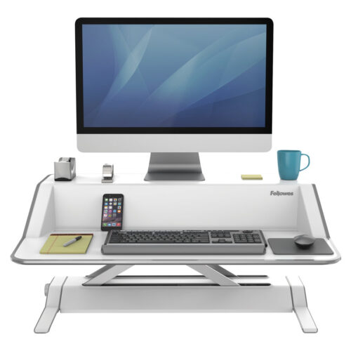 FELLOWES plate-forme assis-debout lotus – blanc