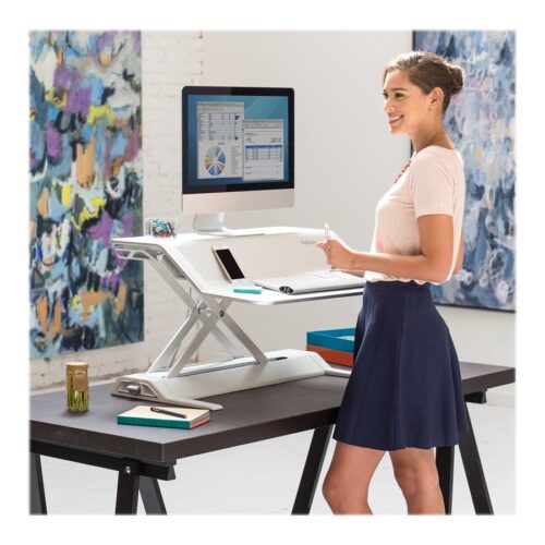 FELLOWES plate-forme assis-debout lotus – blanc