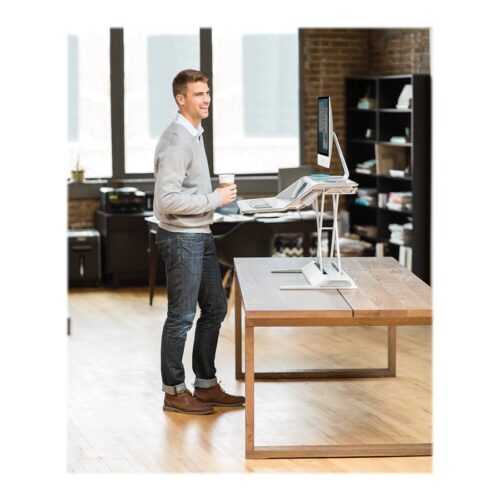 FELLOWES plate-forme assis-debout lotus – blanc
