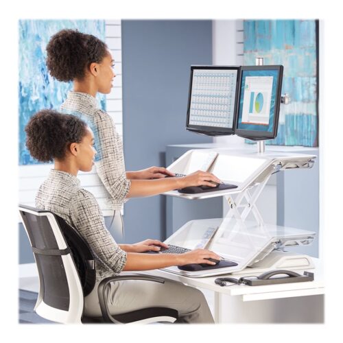 FELLOWES plate-forme assis-debout lotus – blanc