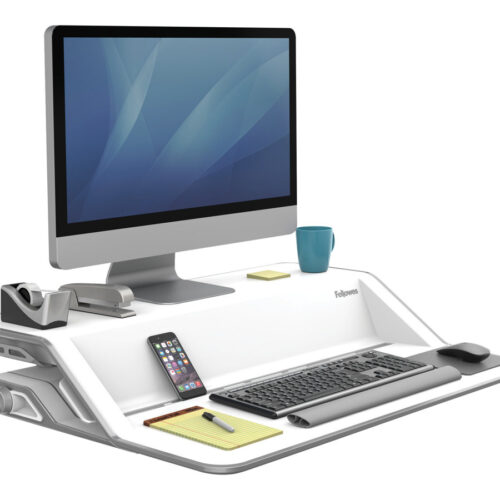 FELLOWES plate-forme assis-debout lotus – blanc