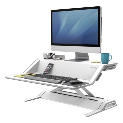 FELLOWES plate-forme assis-debout lotus – blanc