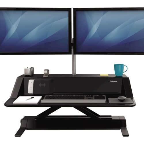 FELLOWES PLATE-FORME ASSIS-DEBOUT LOTUS DX – NOIR