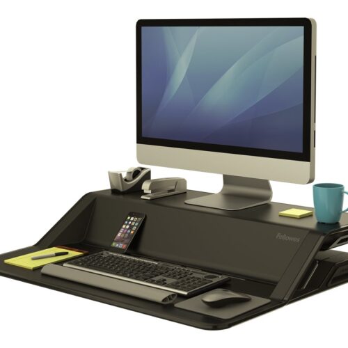 FELLOWES Plate-Forme Assis-Debout Lotus-Noir