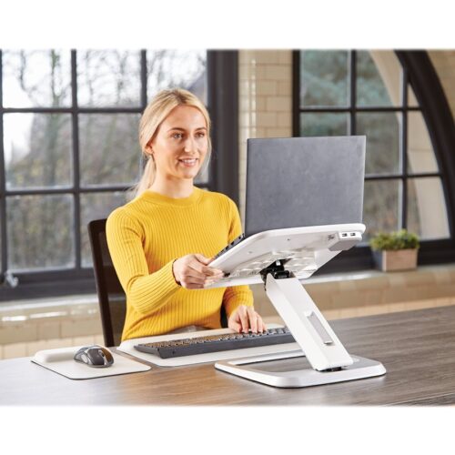 FELLOWES SUPPORT ORDINATEUR PORTABLE HANA 230V EU/UK – BLANC