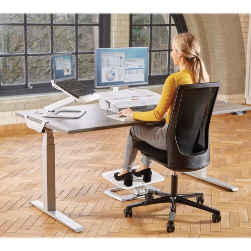 FELLOWES SUPPORT ORDINATEUR PORTABLE HANA 230V EU/UK – BLANC