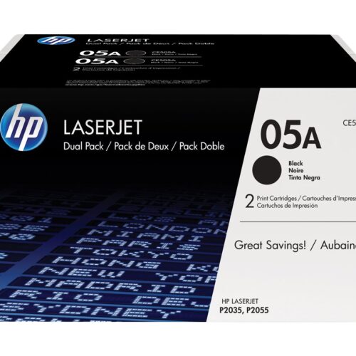 HP 05A original LaserJet Toner cartridge CE505D black standard capacity 2 x 2.300 pages 2-pack