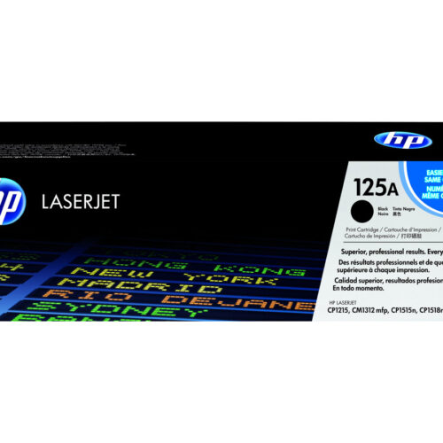 HP 125A original Colour LaserJet Toner cartridge CB540A black standard capacity 2.200 pages 1-pack