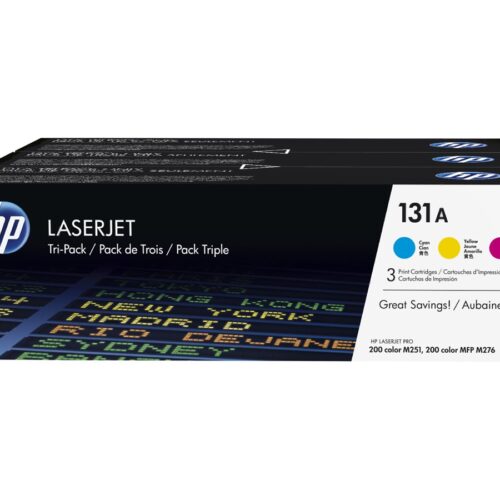 HP 131A original Toner cartridge U0SL1AM cyan magenta yellow standard capacity 3 x 1.800 pages 3-pack