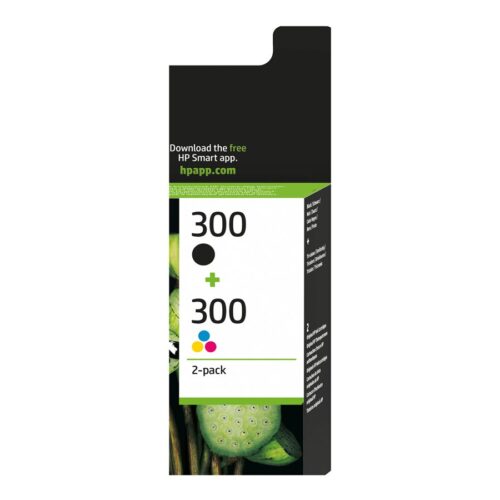 HP 300 original Ink cartridge CN637EE black and tri-colour standard capacity 2 x 4ml black: 200 pages colour: 165 pages 2-pack