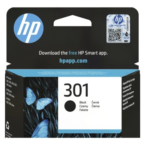 HP 301 original Ink cartridge CH561EE 310 black standard capacity 3ml 190 pages 1-pack Blister multi tag