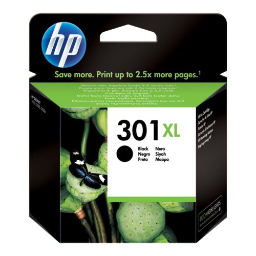 HP 301XL original Ink cartridge CH563EE 301 black high cap 480 pages 1-pack Blister multi tagHP 301XL