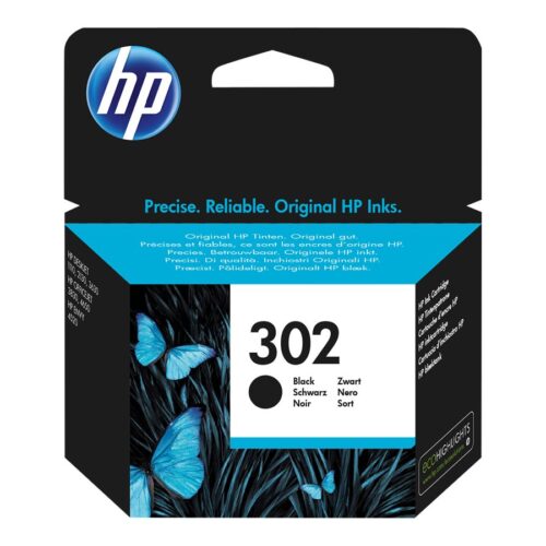 HP 302 original Black Ink cartridge F6U66AE 301Blister
