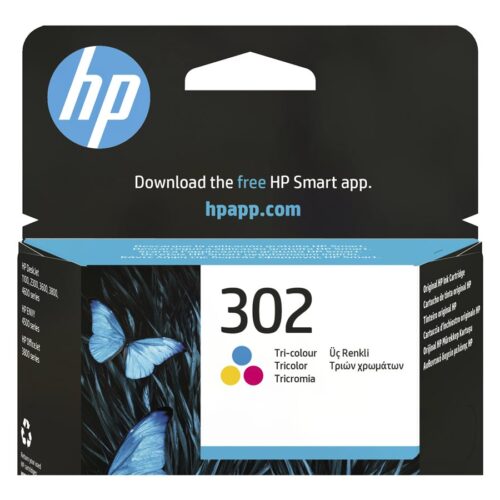 HP 302 original Tri-color Ink cartridge F6U65AE 301 Blister