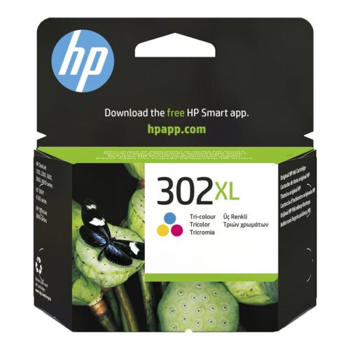 HP 302XL original Tri-color Ink cartridge F6U67AE 301 Blister