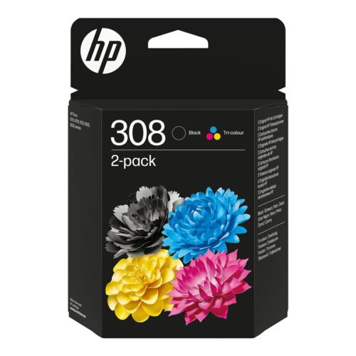 HP 308 Black/Tri-Color Ink Cartridge Combo 2-Pack