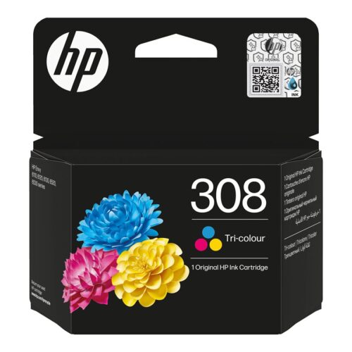 HP 308 Tri-color Original Ink Cartridge