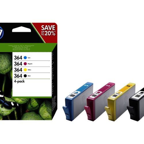 HP 364 original CMYK Ink cartridge N9J73AE Combo 4-Pack Standard Capacity
