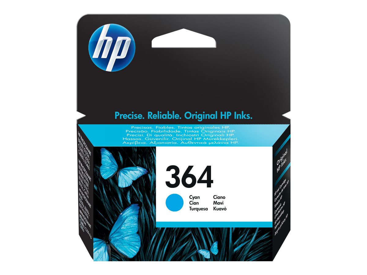 HP 364 original Ink cartridge CB318EE 301 cyan standard capacity 3ml 300 pages 1-pack Blister multi tag
