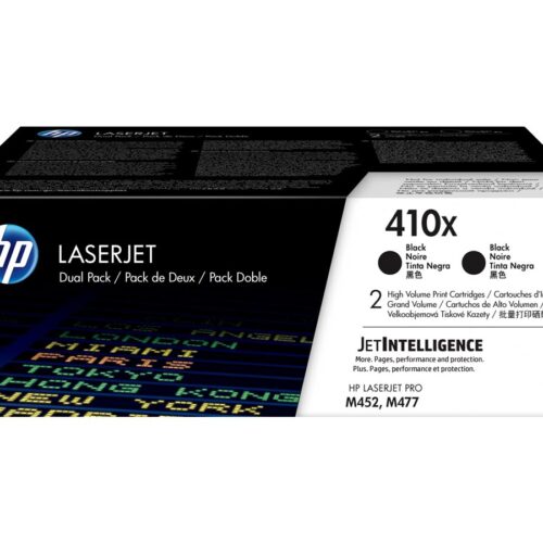 HP 410X original LaserJet Toner Cartidge CF410XD Black High Yield 2-pack
