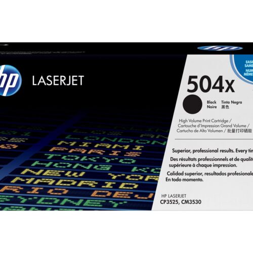 HP 504X original Colour LaserJet Toner cartridge CE250X black high capacity 10.500 pages 1-pack ColorSphere
