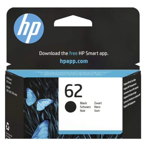 HP 62 original Black Ink cartridge C2P04AE 301 Blister