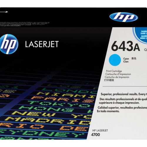 HP 643A original Colour LaserJet Toner cartridge Q5951A cyan standard capacity 10.000 pages 1-pack