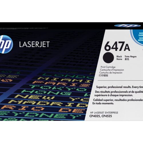 HP 647A original Color LaserJet Toner cartridge CE260A black standard capacity 8.500 pages 1-pack