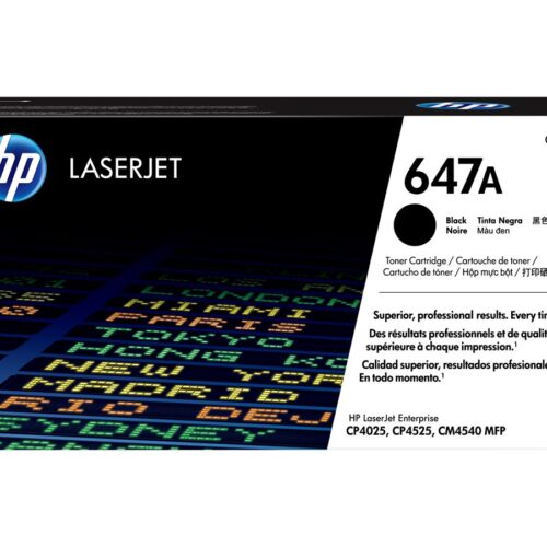HP 647A original Color LaserJet Toner cartridge CE260A black standard capacity 8.500 pages 1-pack