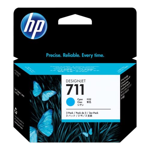 HP 711 original Ink cartridge CZ134A cyan standard capacity 3-pack