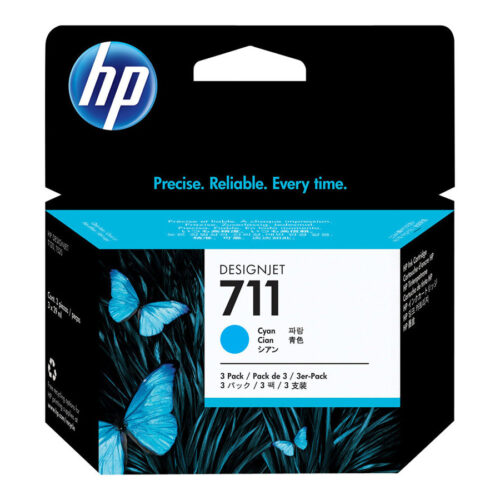 HP 711 original Ink cartridge CZ134A cyan standard capacity 3-pack