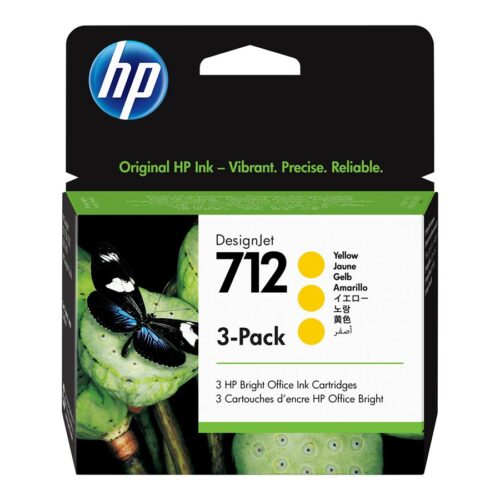 HP 712 3-Pack 29-ml Yellow DesignJet Ink Cartridge