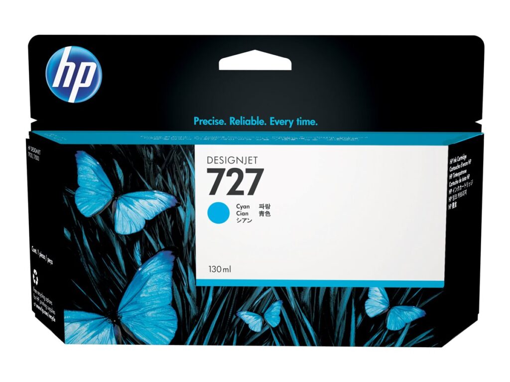 HP 727 original Ink cartridge B3P19A cyan standard capacity 130 ml 1-pack