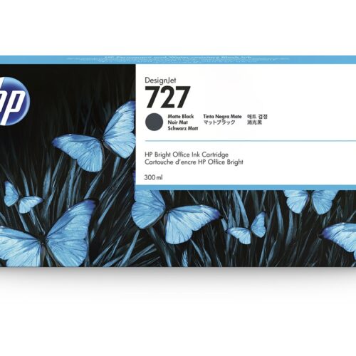 HP 727 original Ink cartridge C1Q12A mat black standard capacity 300 ml 1-pack