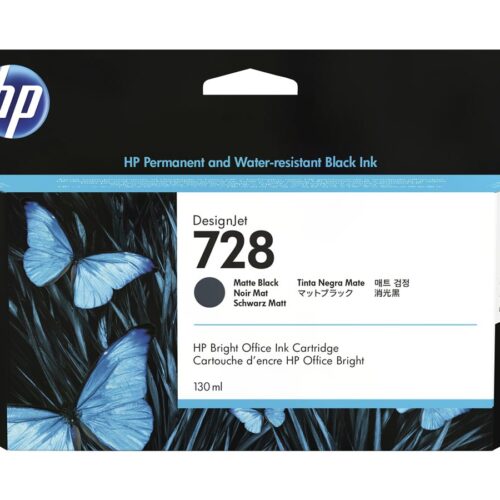 HP 728 130-ml Matte Black DesignJet Ink Cartridge