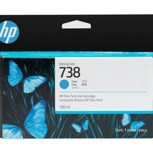 HP 738 130-ml Cyan DesignJet Ink Cartridge
