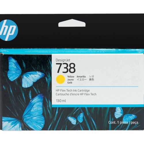 HP 738 130-ml Yellow DesignJet Ink Cartridge