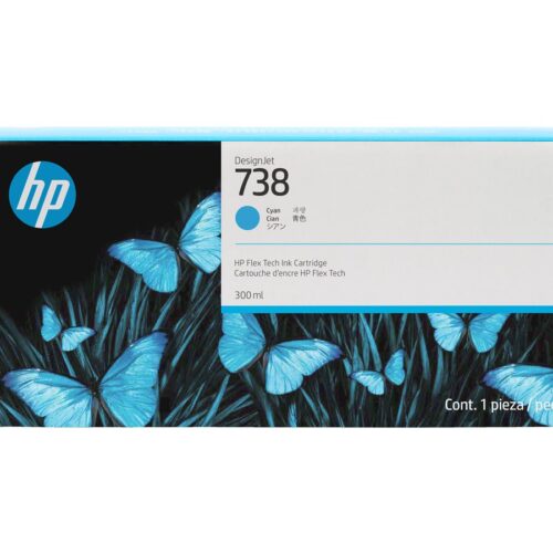 HP 738 300-ml Cyan DesignJet Ink Cartridge