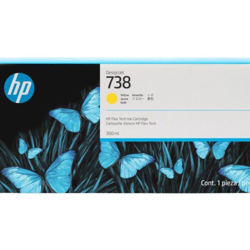 HP 738 300-ml Yellow DesignJet Ink Cartridge