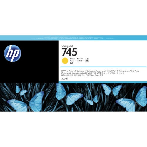 HP 745 original Ink cartridge F9K02A Yellow 300 ml