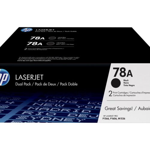 HP 78A original LaserJet Toner cartridge CE278AD black standard capacity 2.100 pages 2-pack
