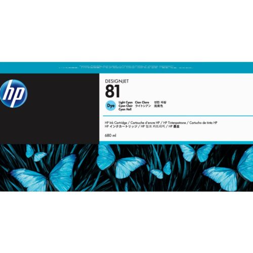HP 81 original dye Ink cartridge C4934A light cyan standard capacity 680ml 1-pack
