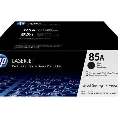 HP 85A original LaserJet Toner cartridge CE285AD black standard capacity 1.600 pages 2-pack